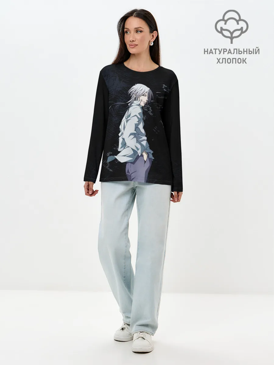 Лонгслив женский. Хлопок / Макишима из Психо паспорт