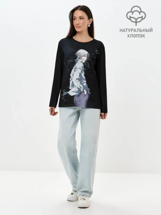 Лонгслив женский. Хлопок / Макишима из Психо паспорт