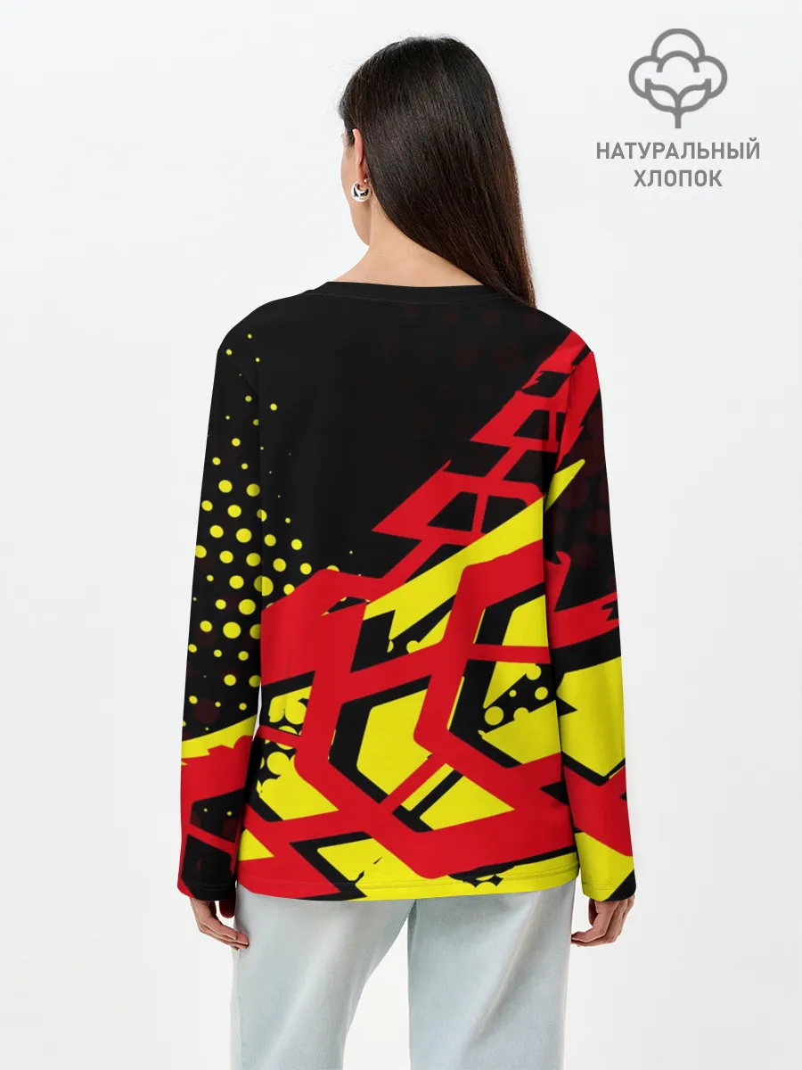 Лонгслив женский. Хлопок / Mitsubishi