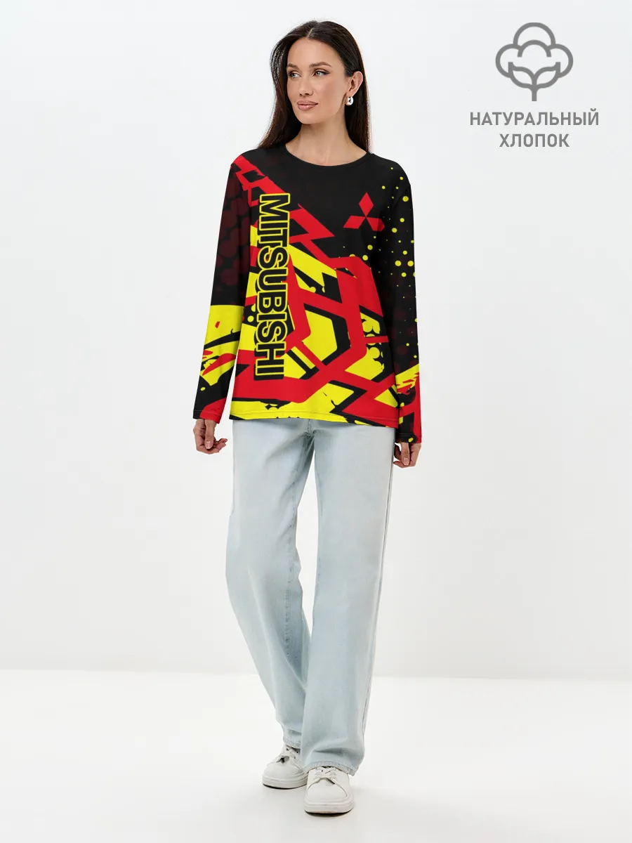 Лонгслив женский. Хлопок / Mitsubishi