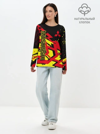 Лонгслив женский. Хлопок / Mitsubishi
