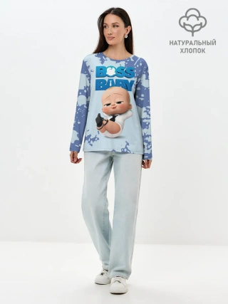 Лонгслив женский. Хлопок / Boss Baby / Босс Молокосос