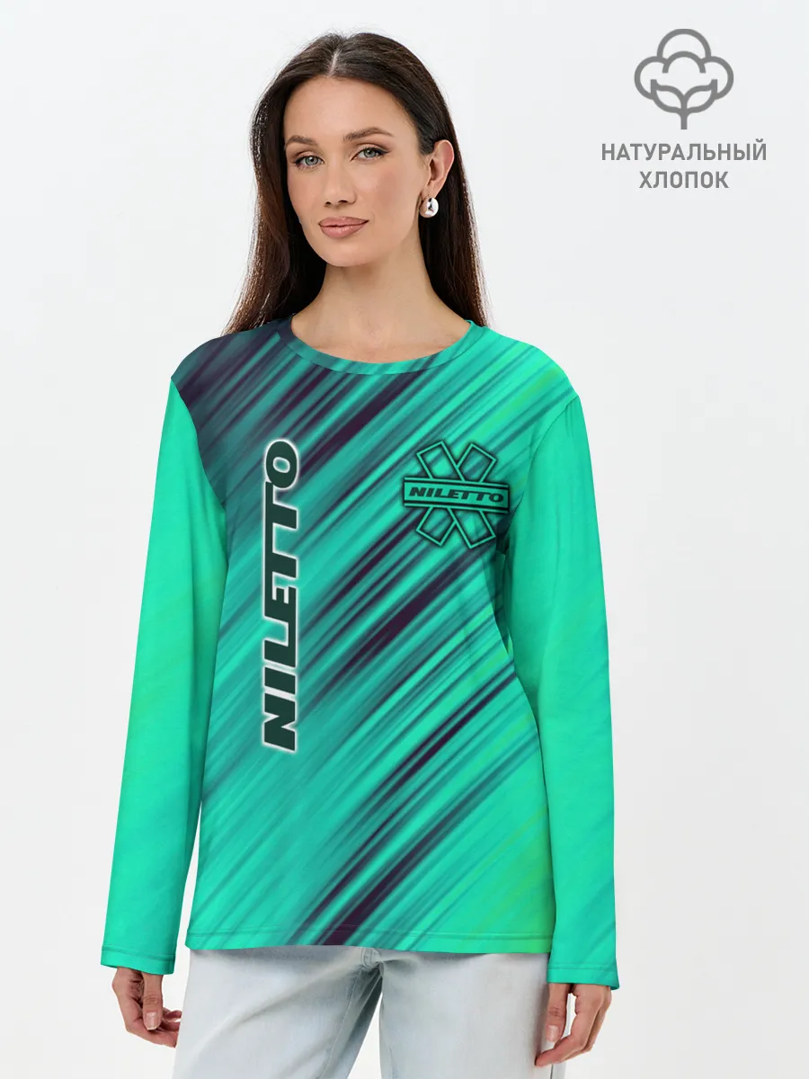 Лонгслив женский. Хлопок / Нилетто / Niletto лого
