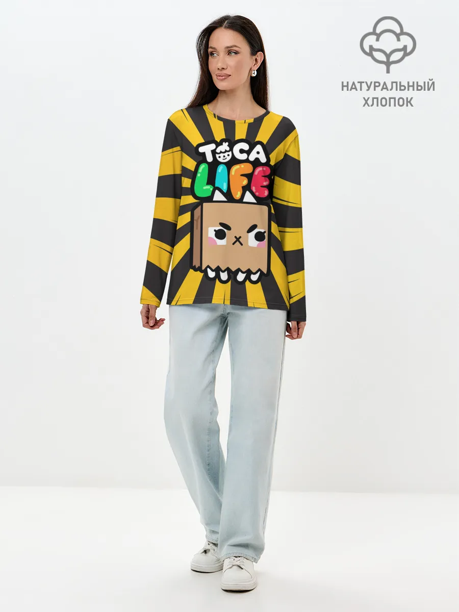Лонгслив женский. Хлопок / Крокет | Toca Boca