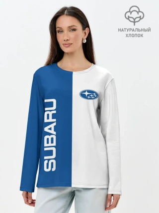 Лонгслив женский. Хлопок / Subaru, sport