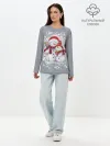 Лонгслив женский. Хлопок / Два снеговика