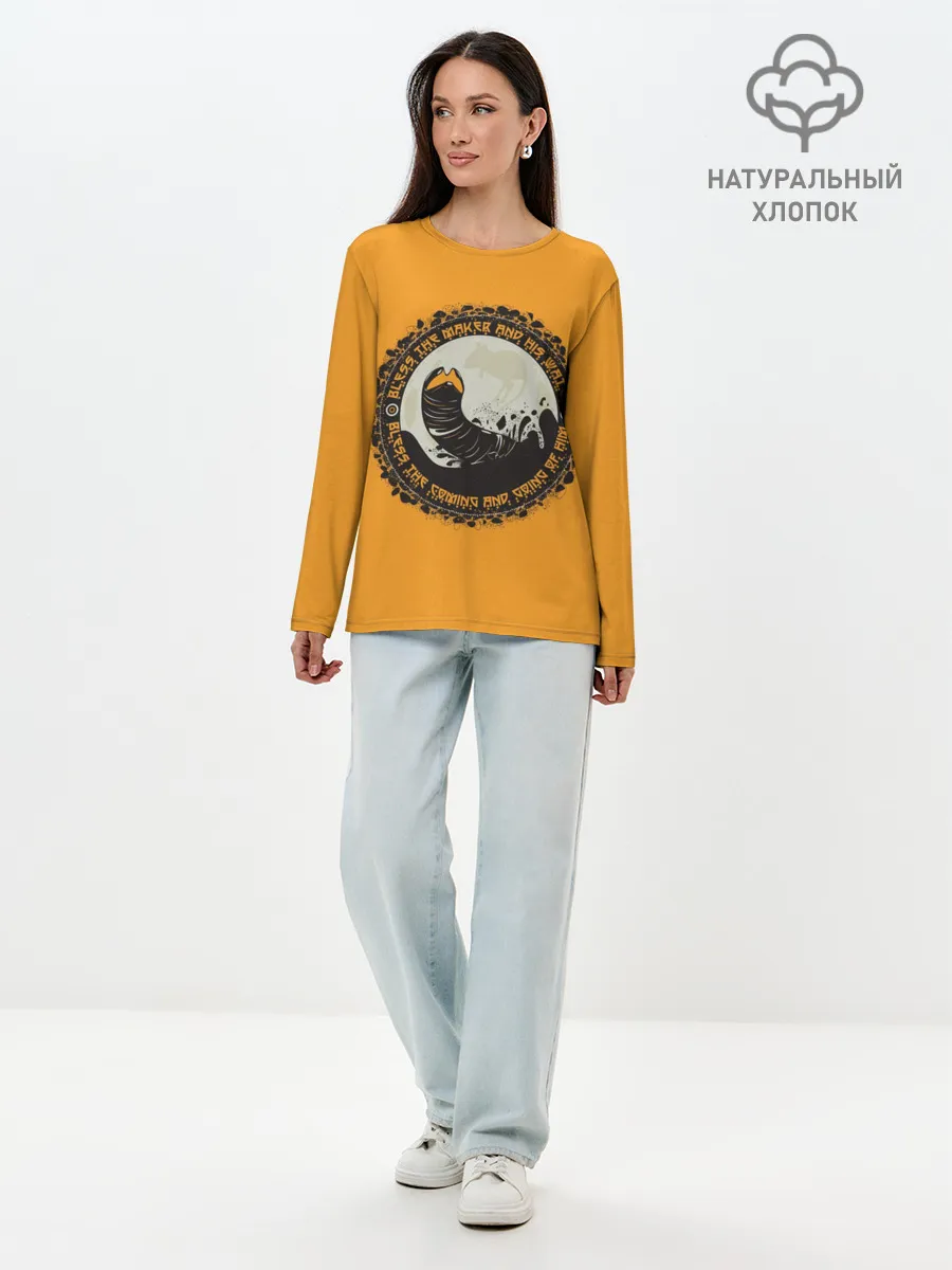 Лонгслив женский. Хлопок / Worm 2021