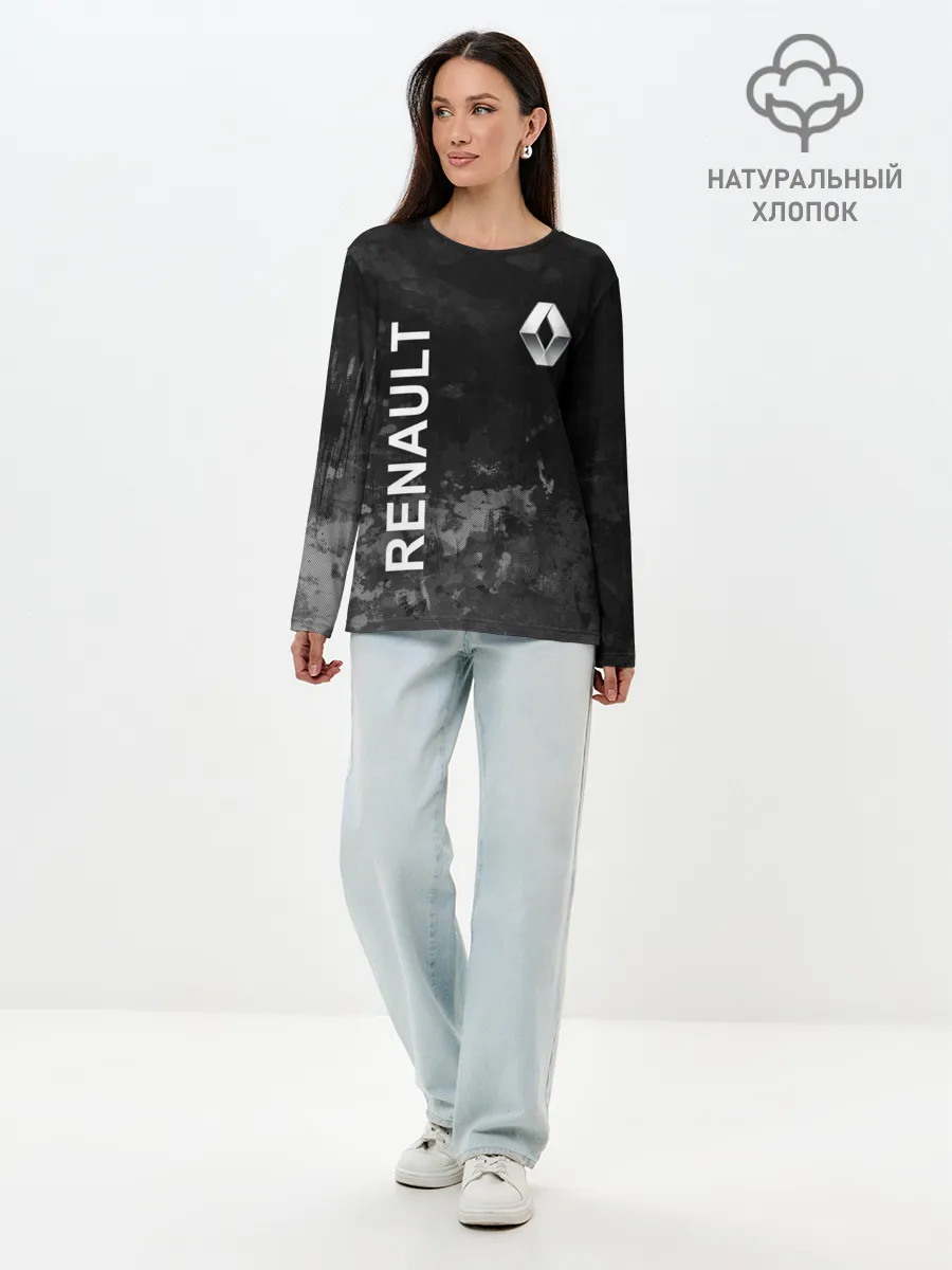 Лонгслив женский. Хлопок / Рено, текстура