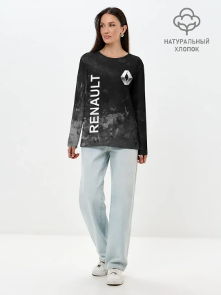 Лонгслив женский. Хлопок / Рено, текстура