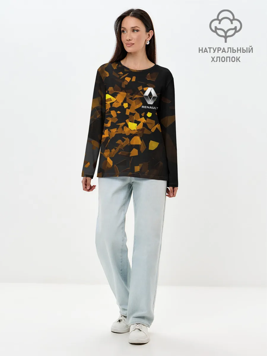 Лонгслив женский. Хлопок / Renault | Осколки стекла