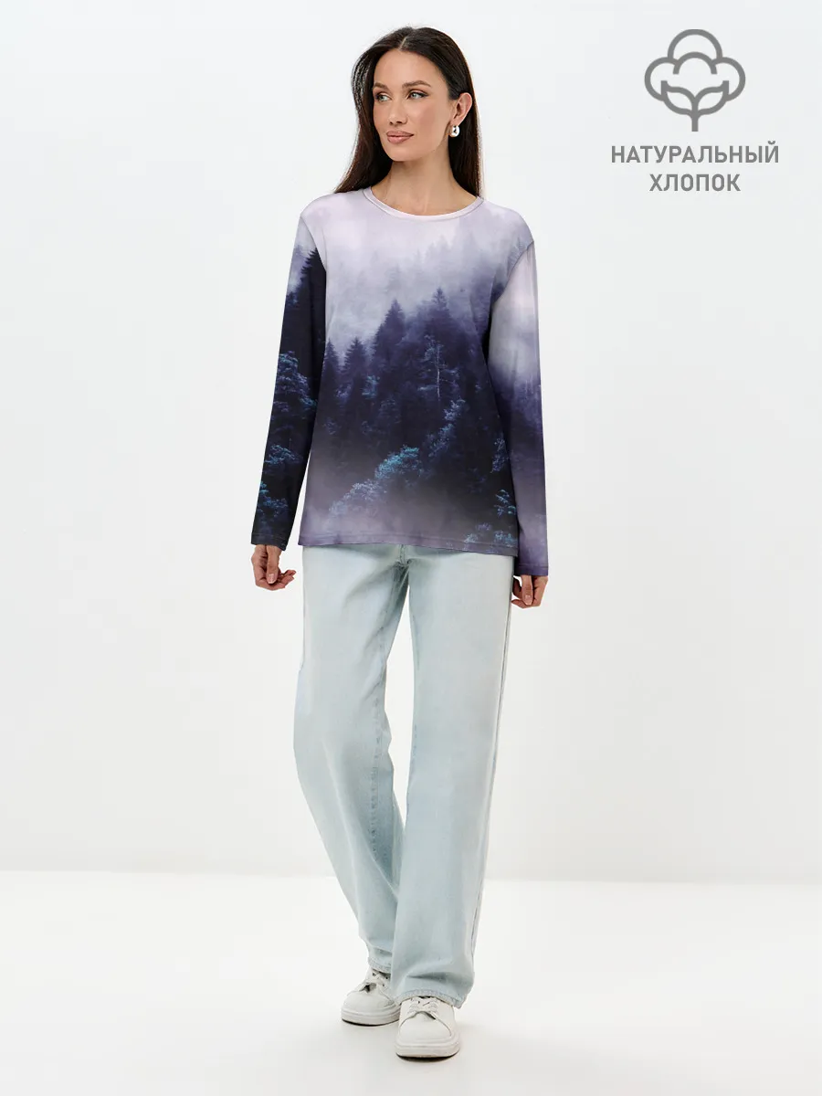 Лонгслив женский. Хлопок / ЛЕСНОЙ ТУМАН
