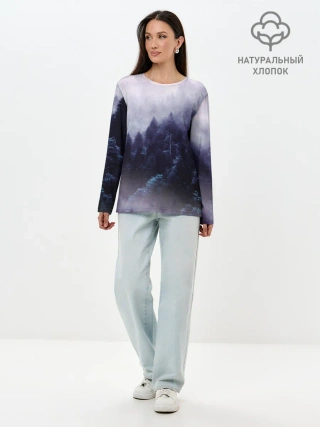 Лонгслив женский. Хлопок / ЛЕСНОЙ ТУМАН