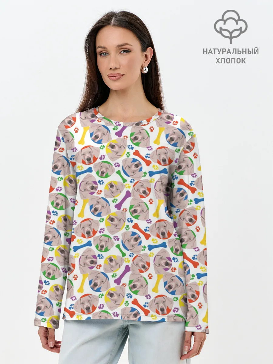 Лонгслив женский. Хлопок / Веймаранер