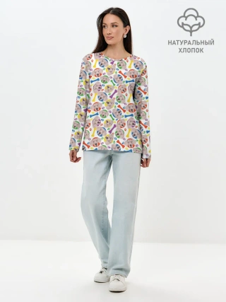 Лонгслив женский. Хлопок / Веймаранер