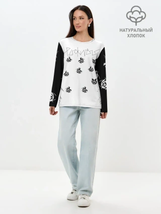 Лонгслив женский. Хлопок / PYROKINESIS^