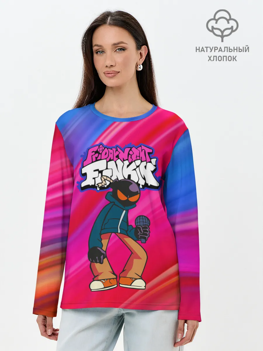 Лонгслив женский. Хлопок / Friday Night Funkin | Fnf | Bomb