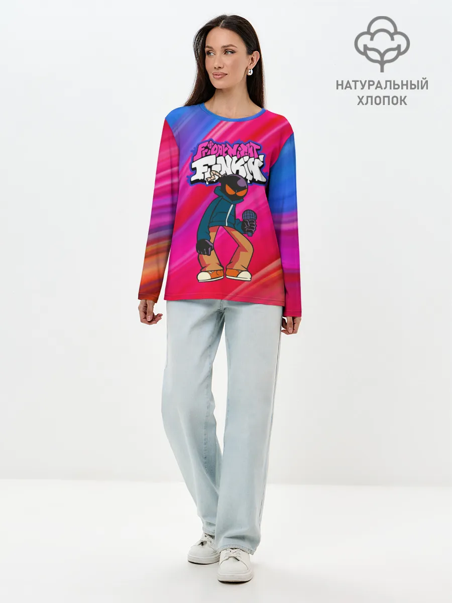 Лонгслив женский. Хлопок / Friday Night Funkin | Fnf | Bomb