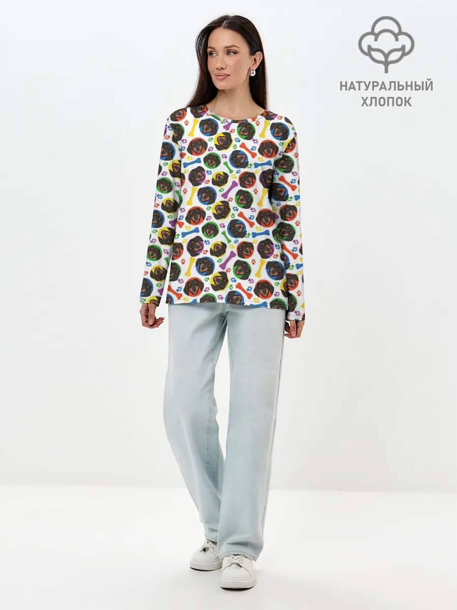 Лонгслив женский. Хлопок / Такса