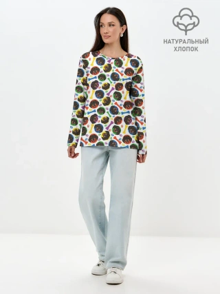 Лонгслив женский. Хлопок / Такса