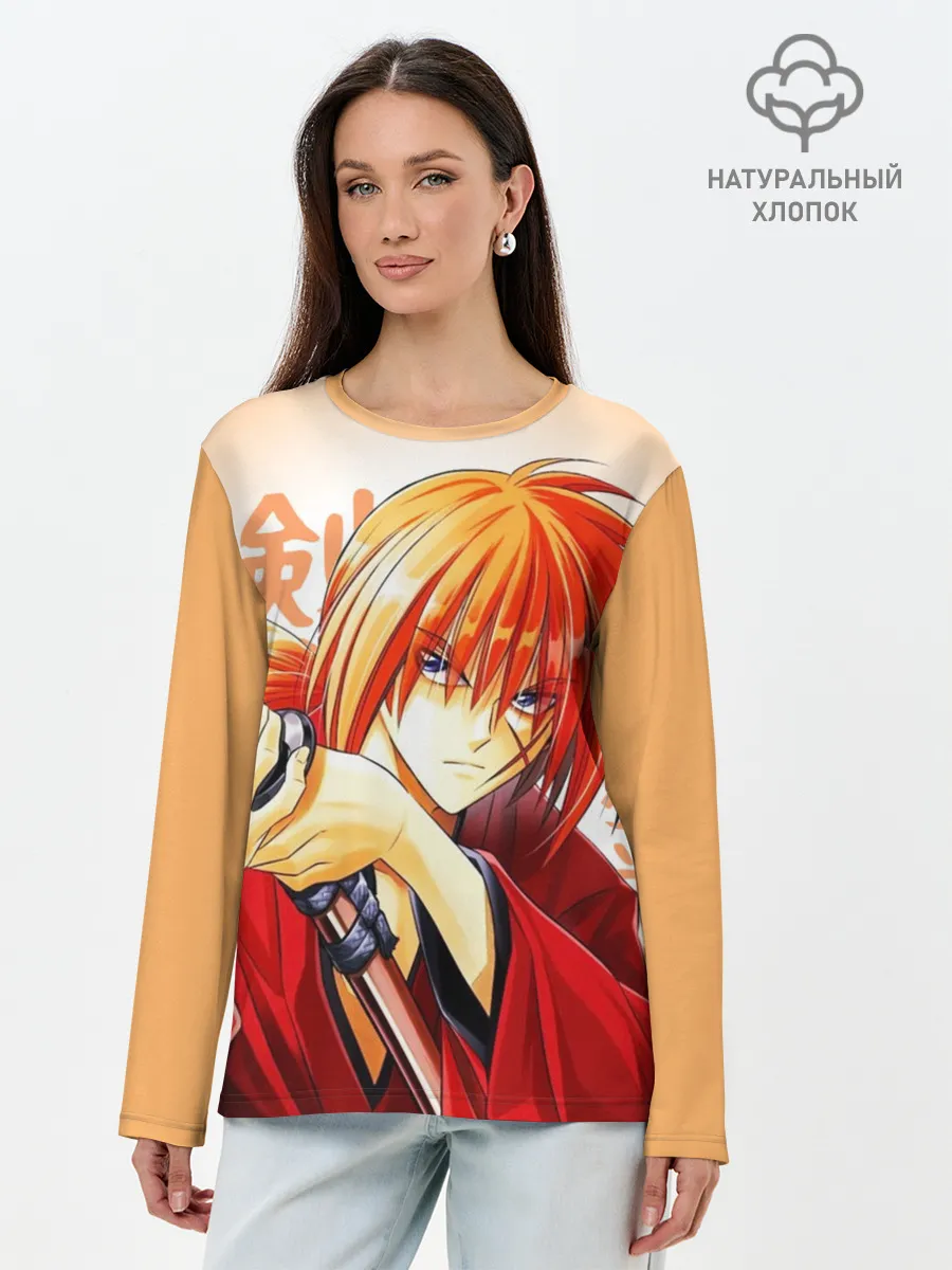 Лонгслив женский. Хлопок / Химура - Бродяга Кэнсин