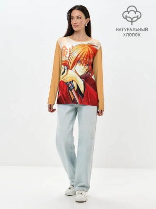Лонгслив женский. Хлопок / Химура - Бродяга Кэнсин