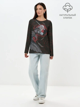 Лонгслив женский. Хлопок / Кровь дракона и смелый Ведьмак