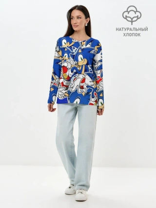 Лонгслив женский. Хлопок / SONIC ПАТТЕРН / СОНИК