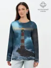 Лонгслив женский. Хлопок / НОЧНОЙ МАЯК