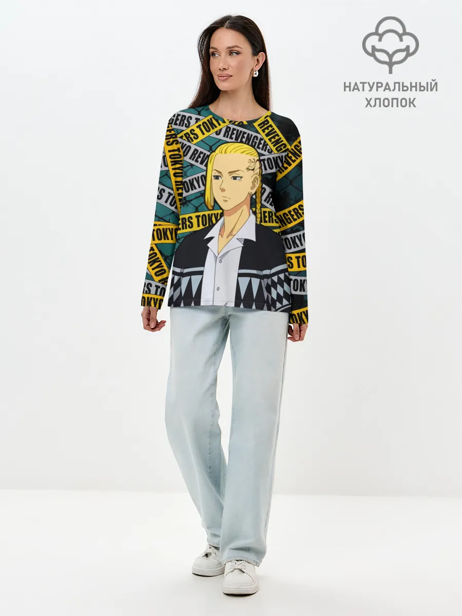 Лонгслив женский. Хлопок / Дракен