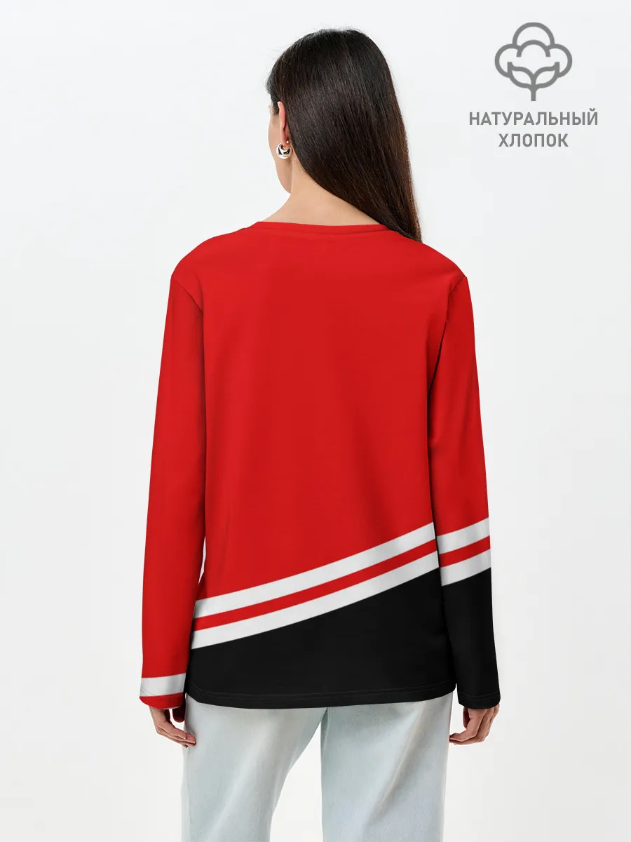 Лонгслив женский. Хлопок / Оттава Сенаторз.