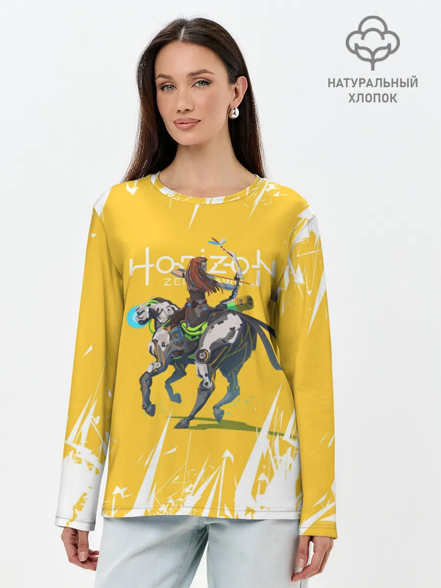 Лонгслив женский. Хлопок / HORIZON ZERO DAWN | ALOY