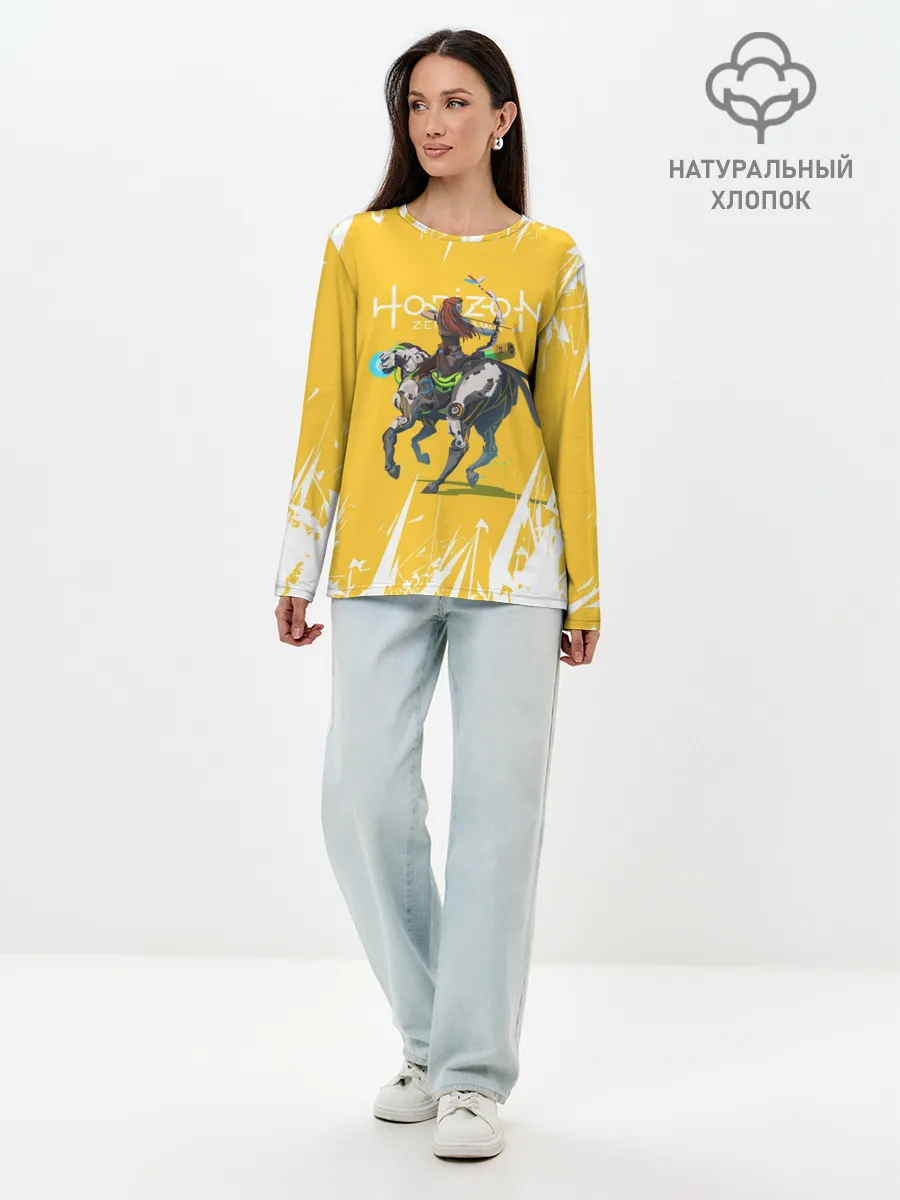 Лонгслив женский. Хлопок / HORIZON ZERO DAWN | ALOY