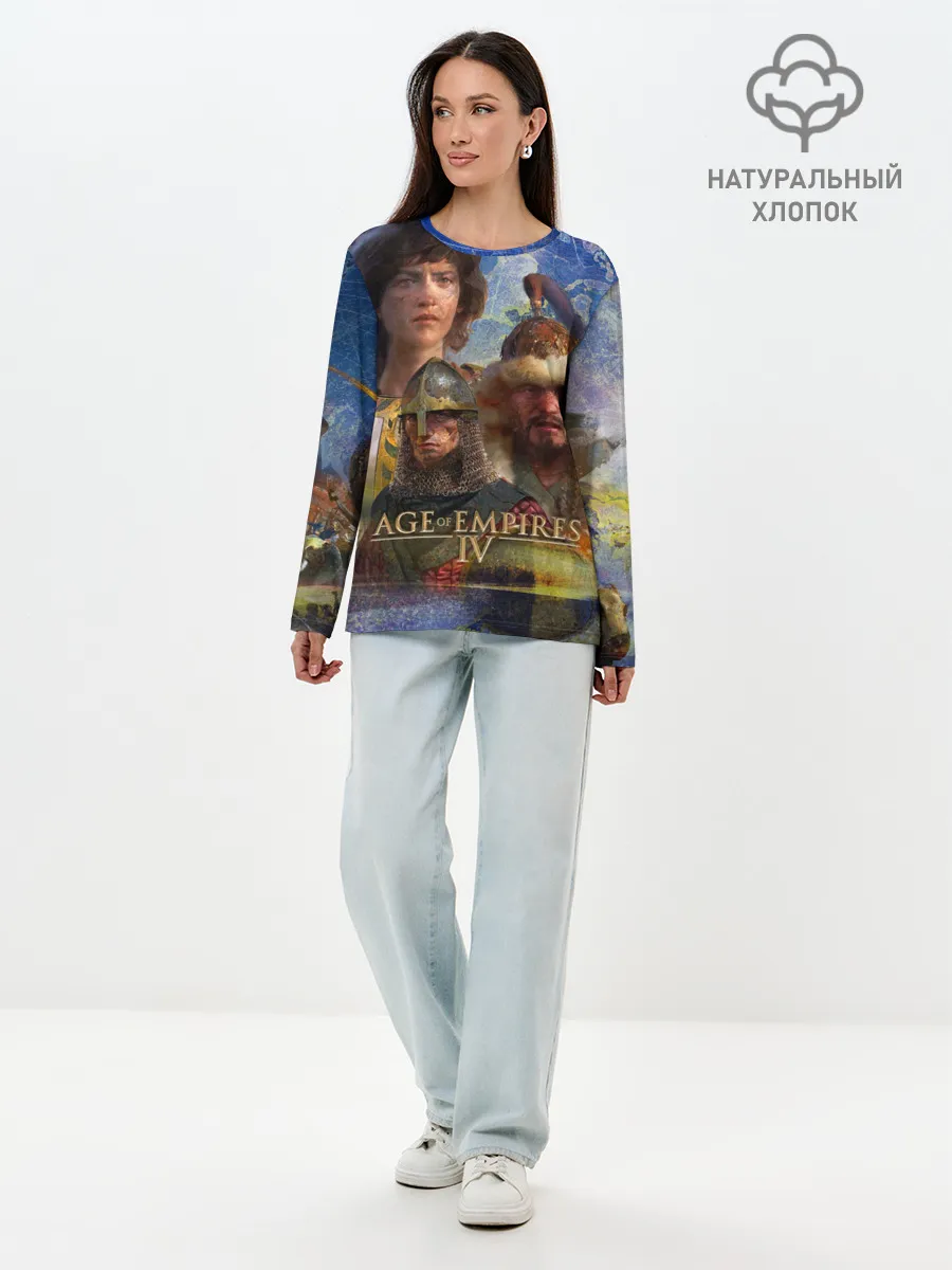 Лонгслив женский. Хлопок / Age of Empires 4 Обложка