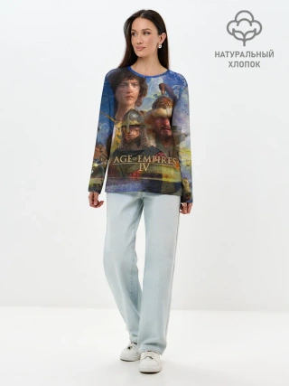 Лонгслив женский. Хлопок / Age of Empires 4 Обложка