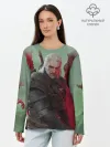 Лонгслив женский. Хлопок / ВЕДЬМАК | THE WITCHER | ГЕРАЛЬТ С МЕЧОМ