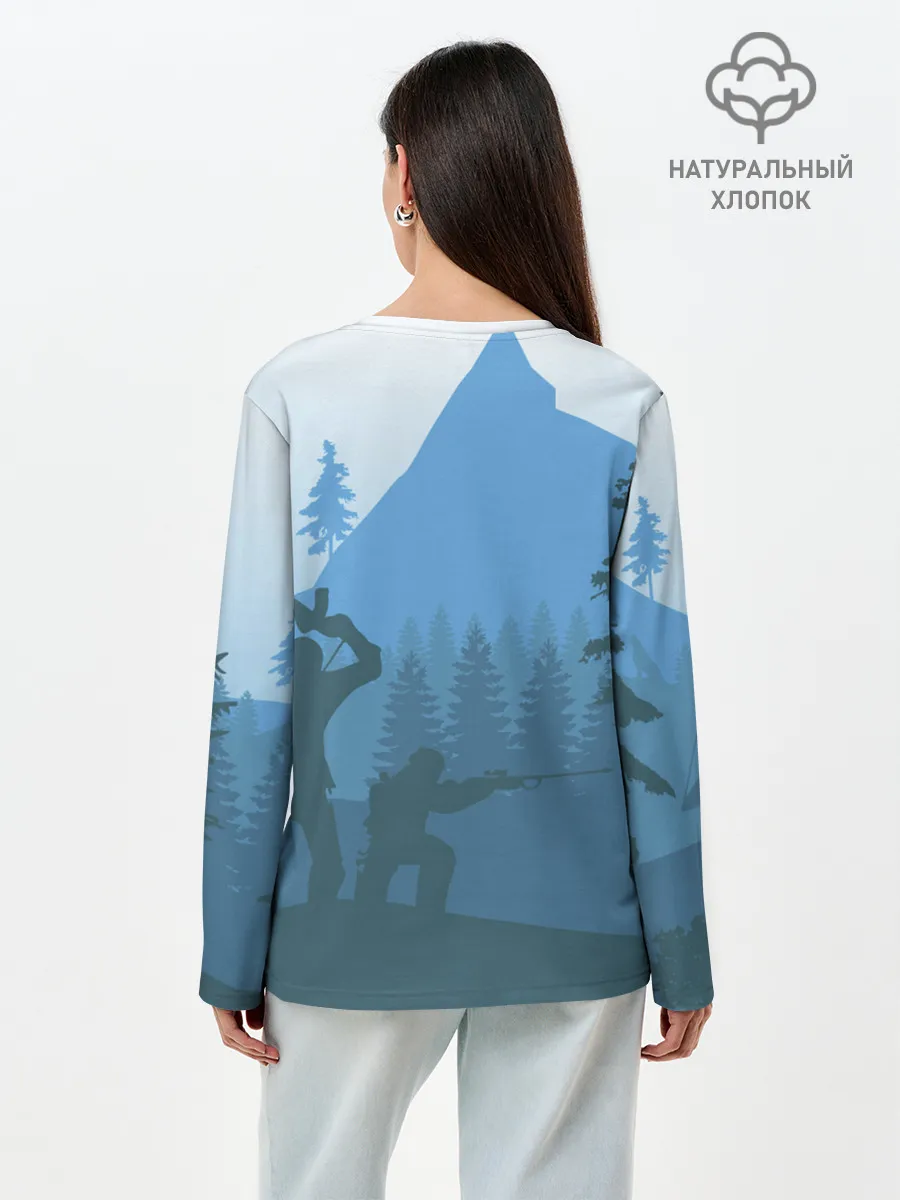 Лонгслив женский. Хлопок / Выживалка Раст