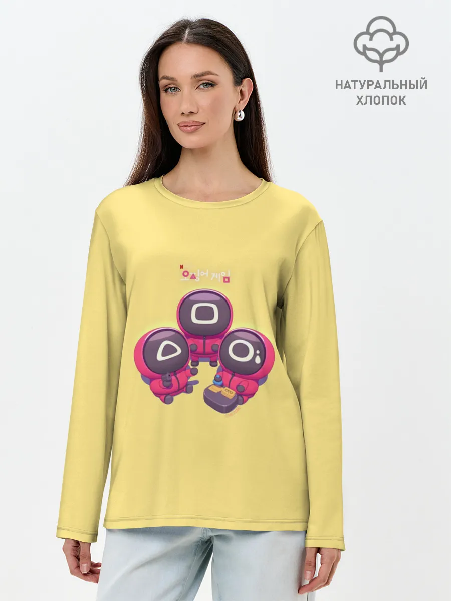 Лонгслив женский. Хлопок / Chibi Red Soldier