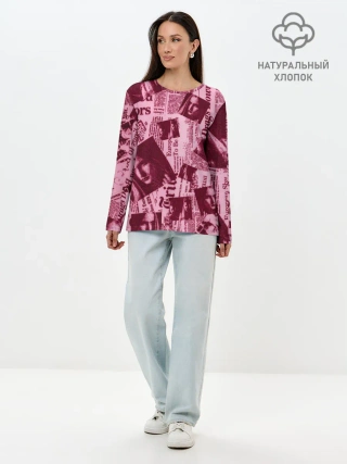 Лонгслив женский. Хлопок / newspaper fashion