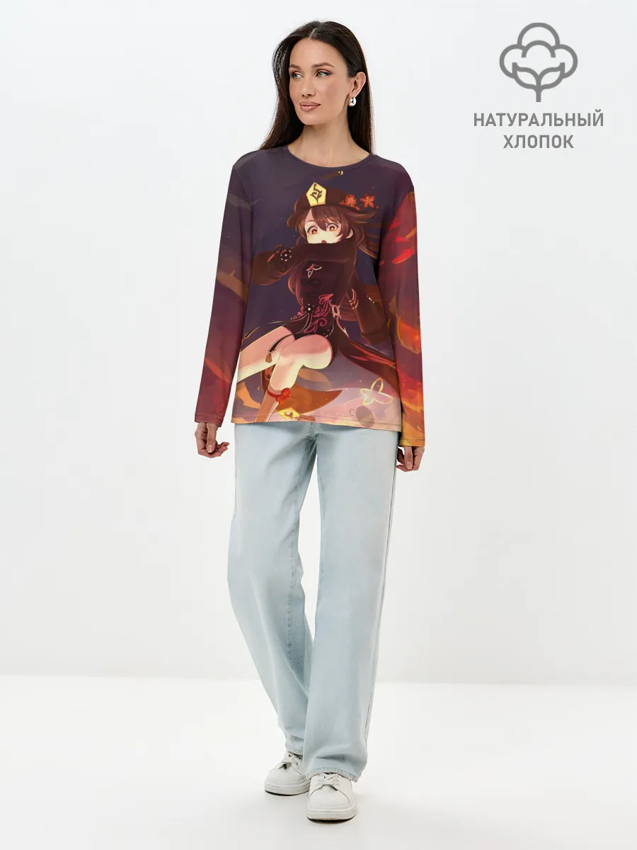 Лонгслив женский. Хлопок / Hu Tao, Ху Тао