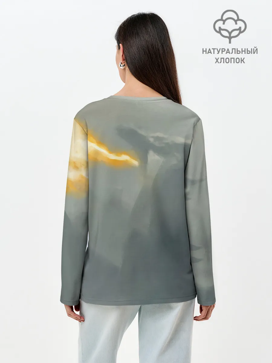 Лонгслив женский. Хлопок / Dragonborne is here