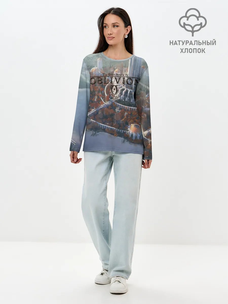 Лонгслив женский. Хлопок / Столичный замок