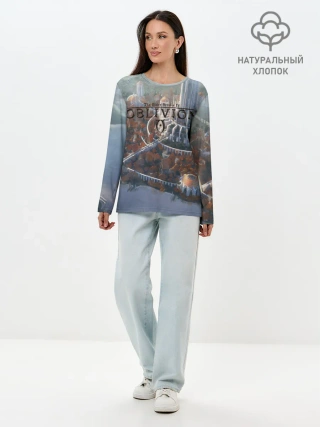 Лонгслив женский. Хлопок / Столичный замок
