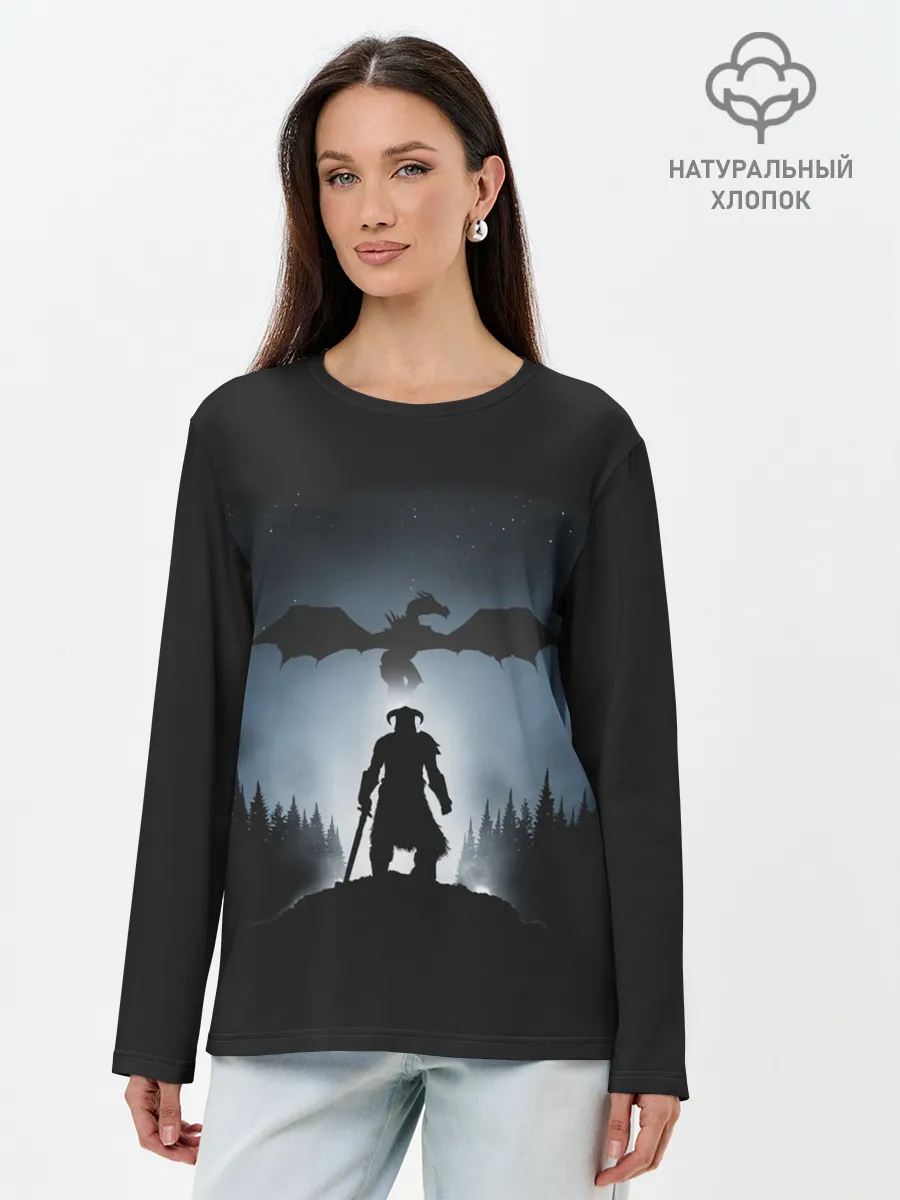 Лонгслив женский. Хлопок / Силует драконорождённого