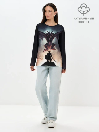 Лонгслив женский. Хлопок / Да начнётся битва