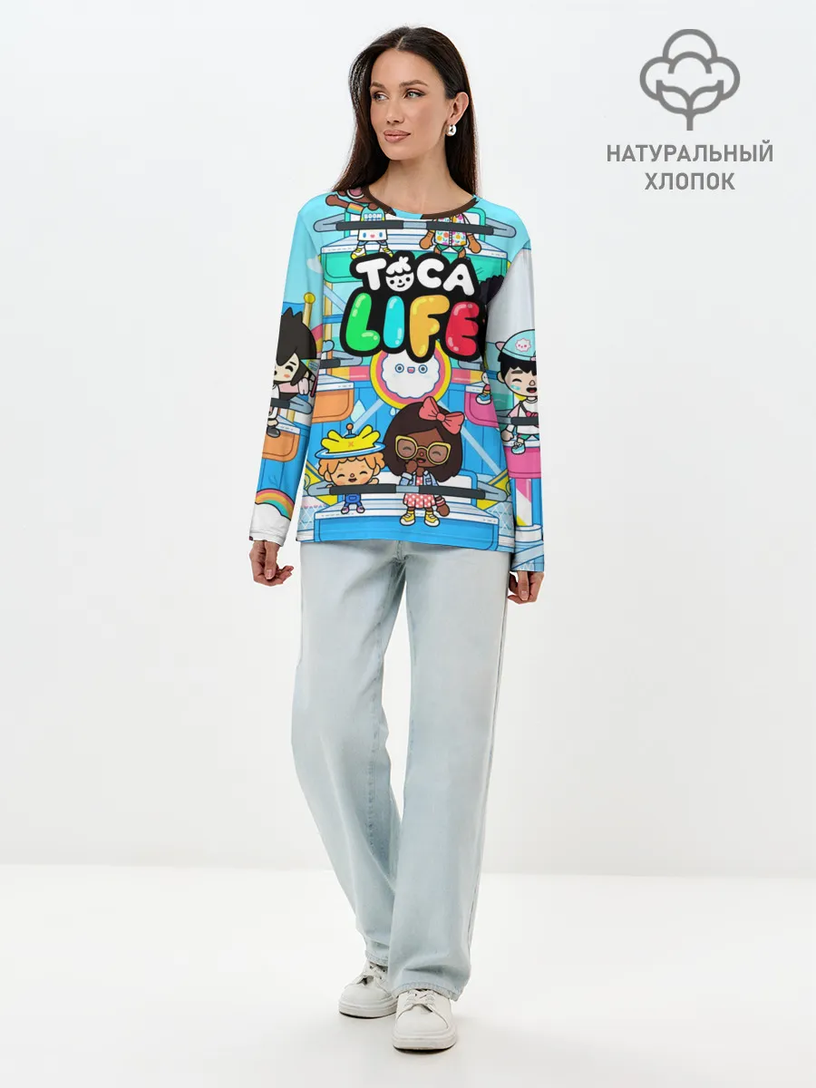Лонгслив женский. Хлопок / Toca Boca | Тока Бока аттракцион