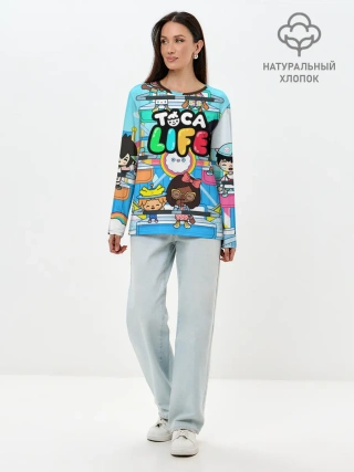 Лонгслив женский. Хлопок / Toca Boca | Тока Бока аттракцион