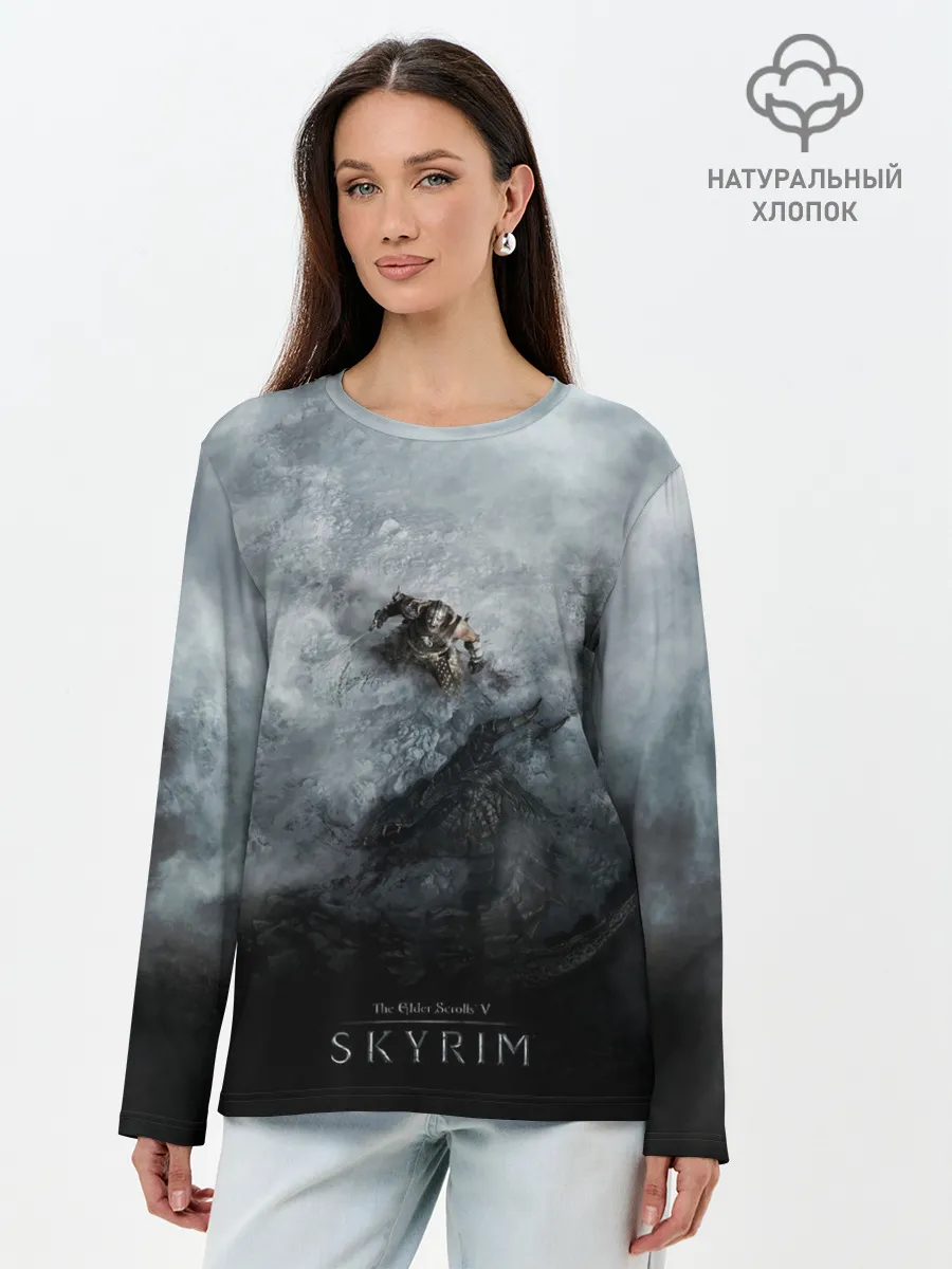 Лонгслив женский. Хлопок / Победа над драконом