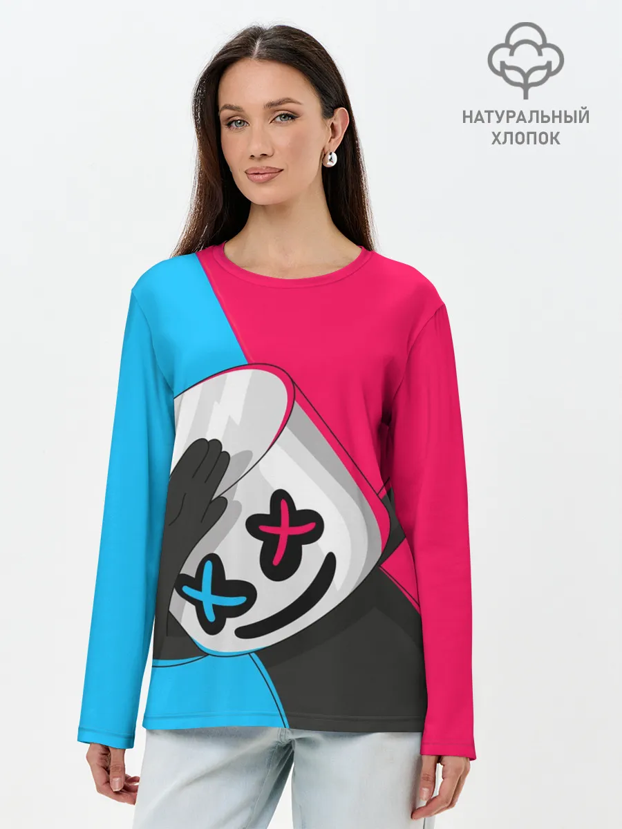 Лонгслив женский. Хлопок / New Marshmello