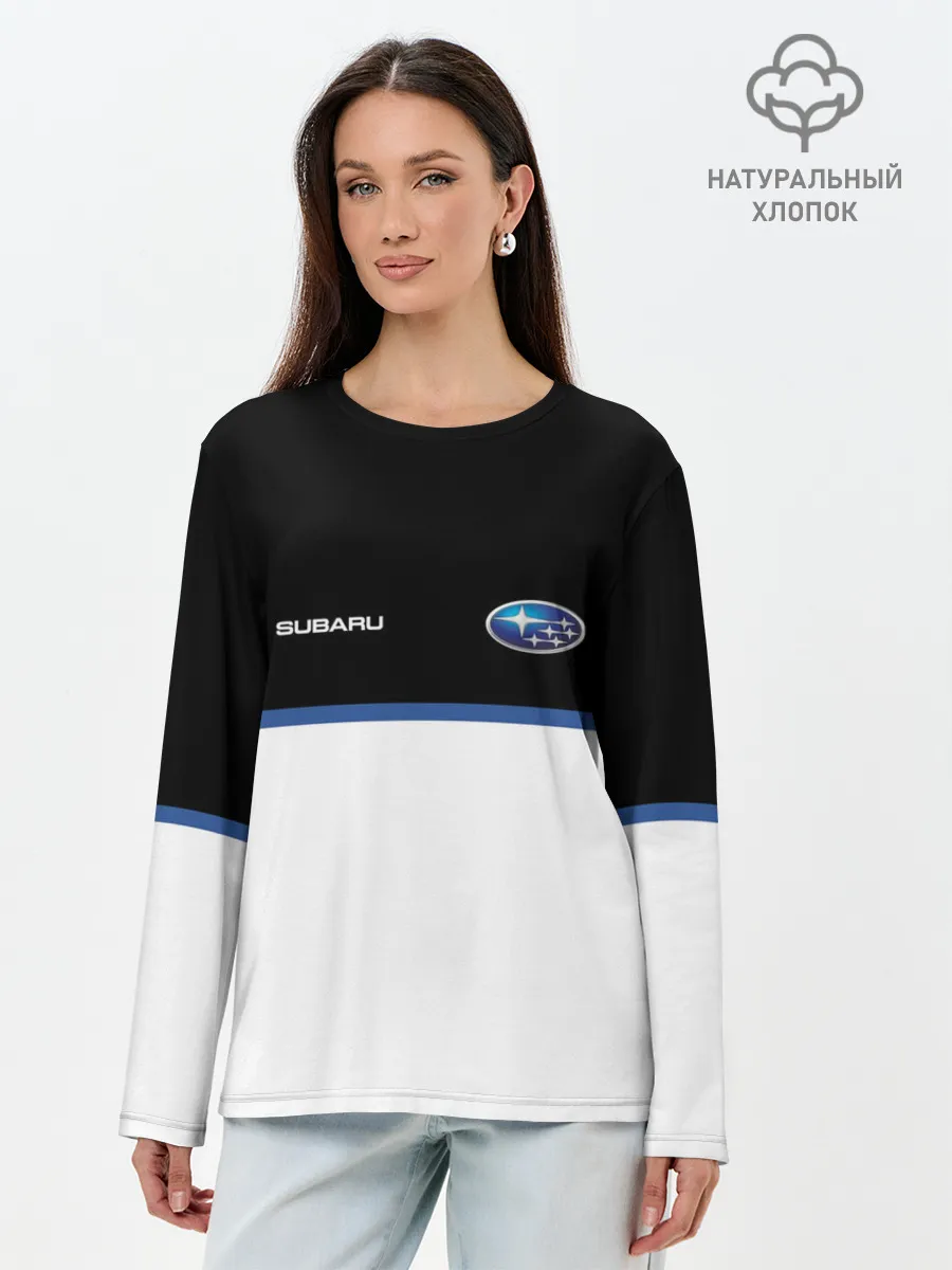Лонгслив женский. Хлопок / Subaru | Два цвета
