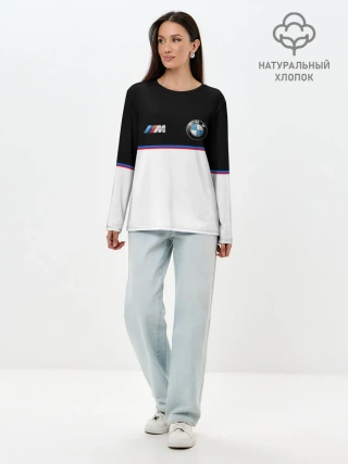Лонгслив женский. Хлопок / BMW | Два цвета